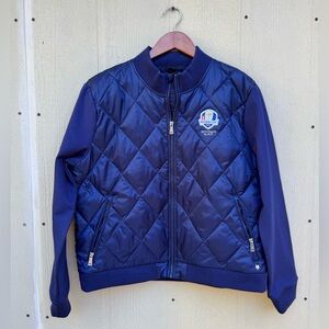 Greyson Aries Diamond Hybrid Shepherd Ryder Cup 2025 Jacket Women’s Size XL blue